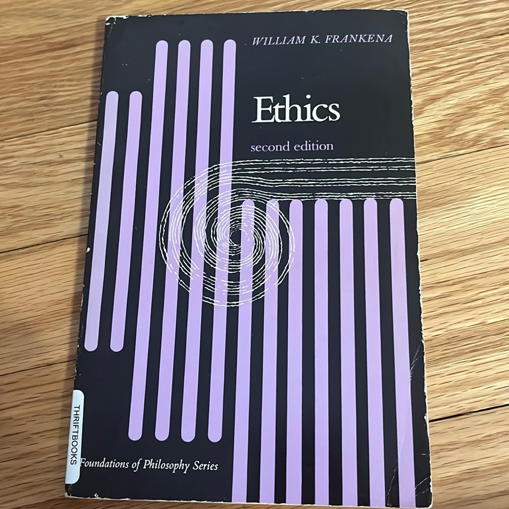 Ethics Second edition Paperback book by William Frankena